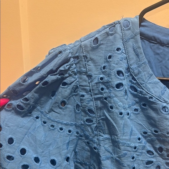 🆕Blue Eyelet Women's Dress. L NWT!!💥💥 - Picture 6 of 8